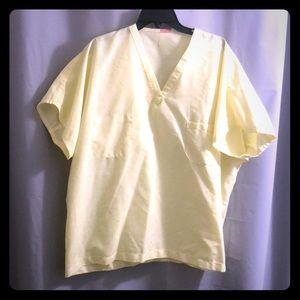Sunny yellow scrub top
